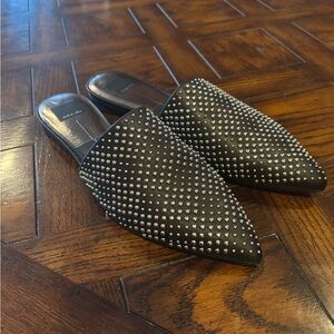 Dolce Vita black studded slides.  Size 10.  New without box.